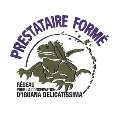 Macaron Prestataire formé — Réseau pour la conservation d'Iguana delicatissima